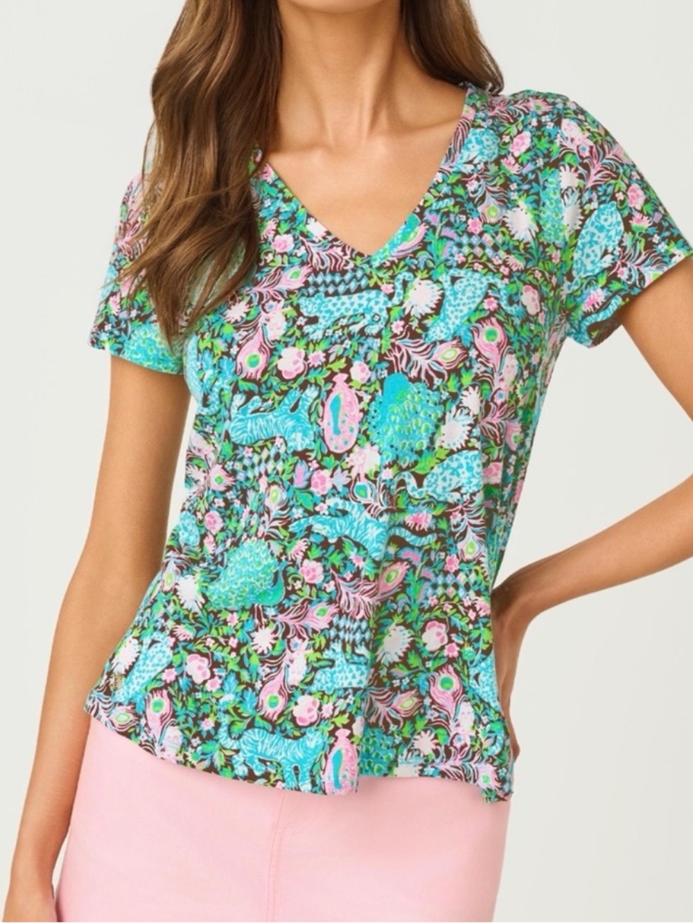 Lilly Pulitzer Maryetta Top in Vibrant Animal and Floral Patterns